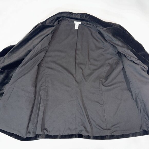 Chico's Black Velvet Blazer Special Occasion Day To Night Women Sz 3 - XL - Picture 10 of 12